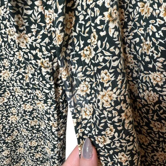 Knapp Studio Vintage Wide Leg Crop Floral Jumpsuit Green size Medium - Picture 6 of 6